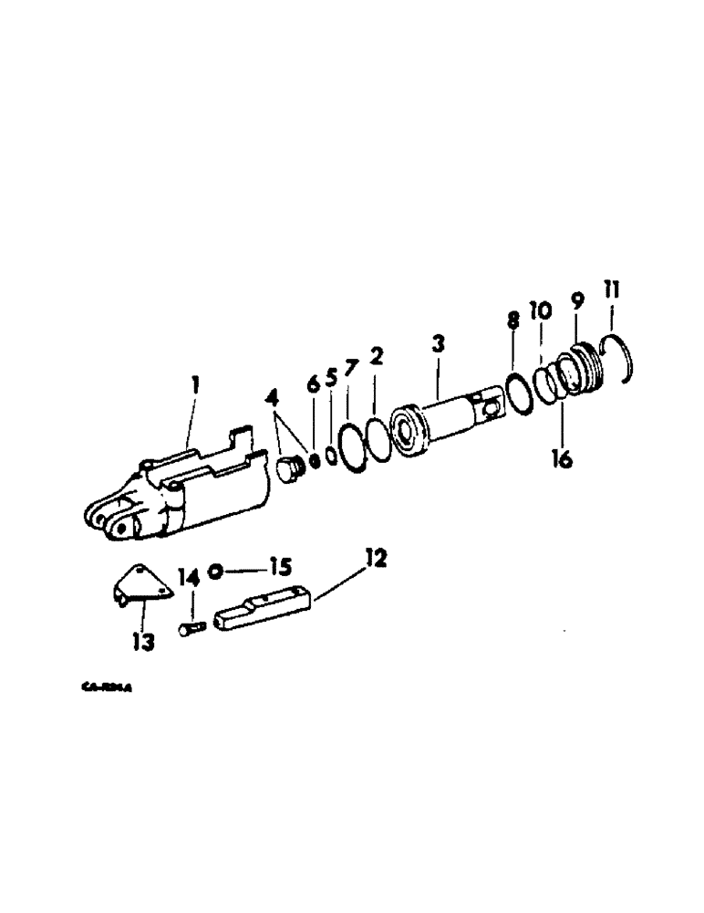 Схема запчастей Case IH 454 - (07-10) - DRIVE TRAIN, PUMP SERVO CYLINDER (04) - Drive Train