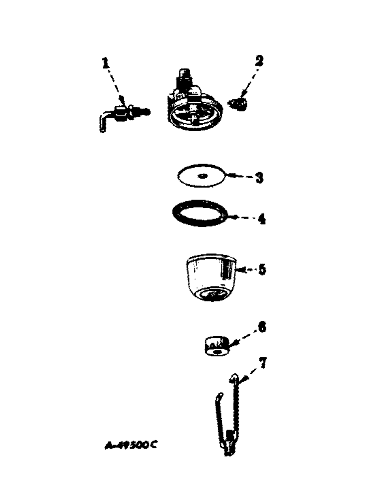 Схема запчастей Case IH 504 - (051) - FUEL SYSTEM, FUEL STRAINER, GASOLINE ENGINE TRACTORS (02) - FUEL SYSTEM