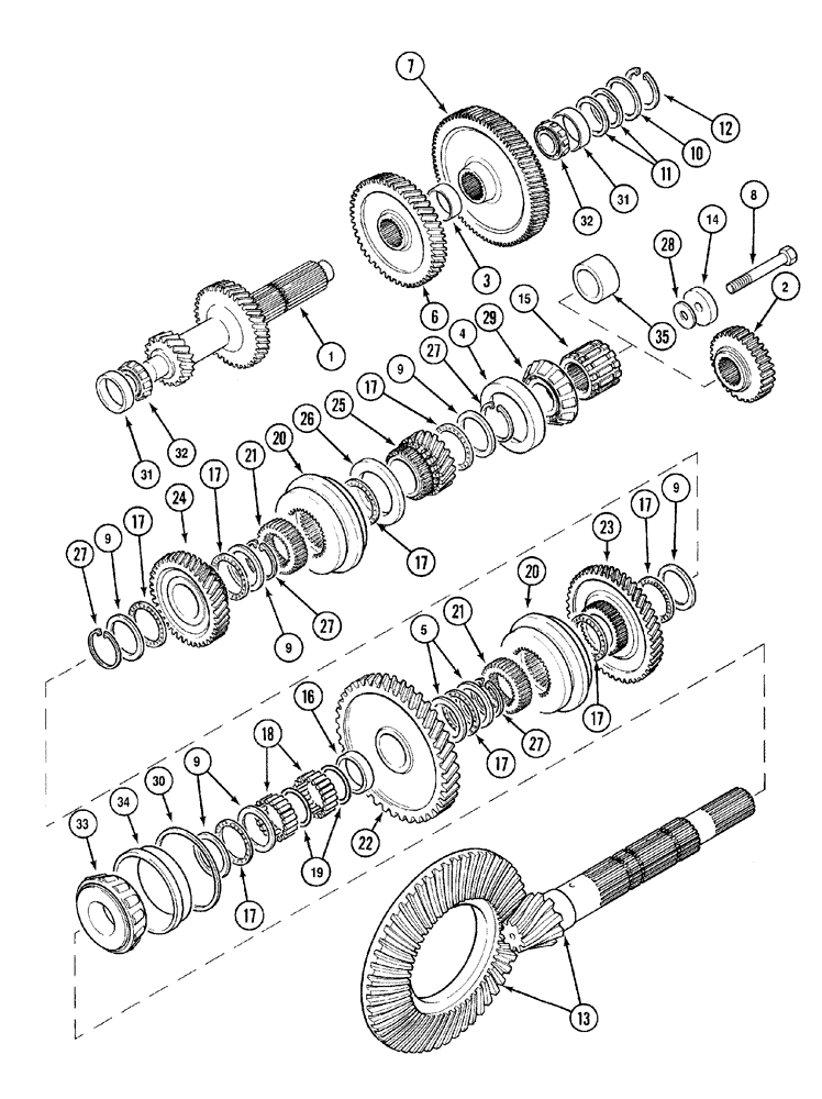 Схема запчастей Case IH MX110 - (06-09) - TRANSMISSION - RANGE (06) - POWER TRAIN