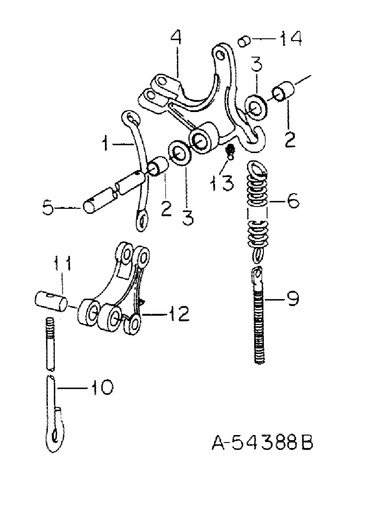 Схема запчастей Case IH 1000 - (K-06) - BELLCRANK, GAG AND LIFT LEVER AND BALANCING SPRING 