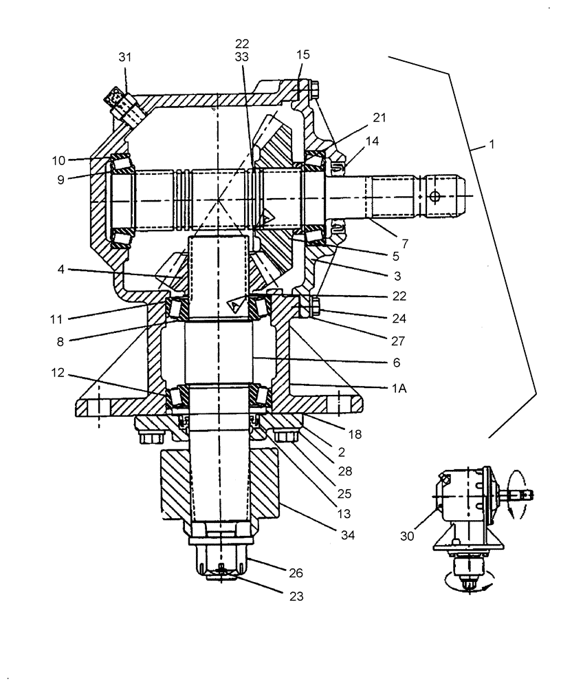 Схема запчастей Case IH 717721416 - (010) - GEARBOX 