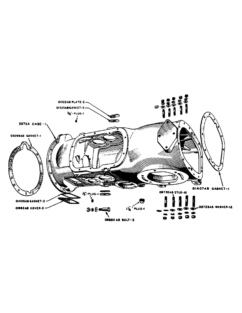 Схема запчастей Case IH 500-SERIES - (050) - TRANSMISSION CASE (06) - POWER TRAIN