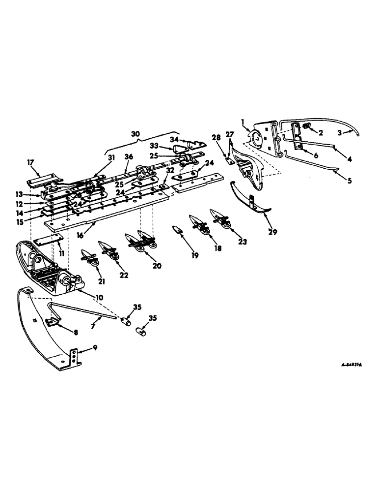 Схема запчастей Case IH 200 - (F-11) - CUTTER BAR, KNIVES AND RELATED PARTS 