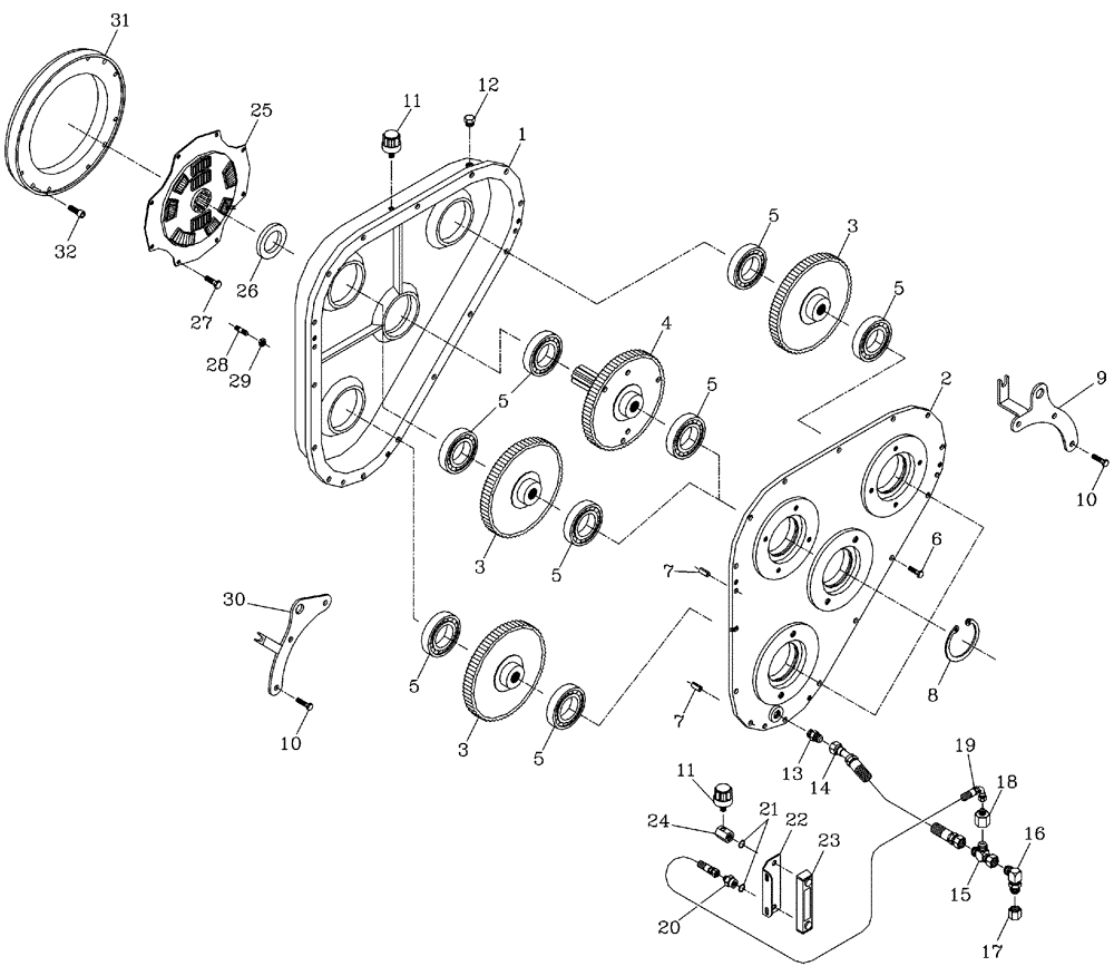 Схема запчастей Case IH 7700 - (C06[02]) - GEARBOX {6CT} Engine & Engine Attachments