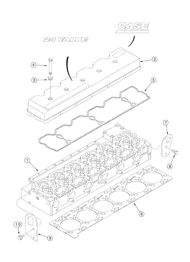 Схема запчастей Case IH STX275 - (02-19) - CYLINDER HEAD COVER 6TAA-8304 / 6TAA-9004 Emissions Certified Engine (02) - ENGINE