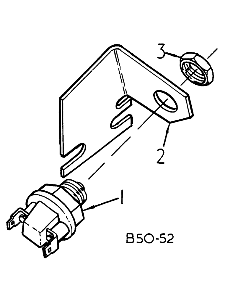 Схема запчастей Case IH 585 - (08-016) - BRAKE LIGHT SWITCH, MACHINES FITTED WITH FLAT TOP FENDERS OR SAFETY CAB (06) - ELECTRICAL