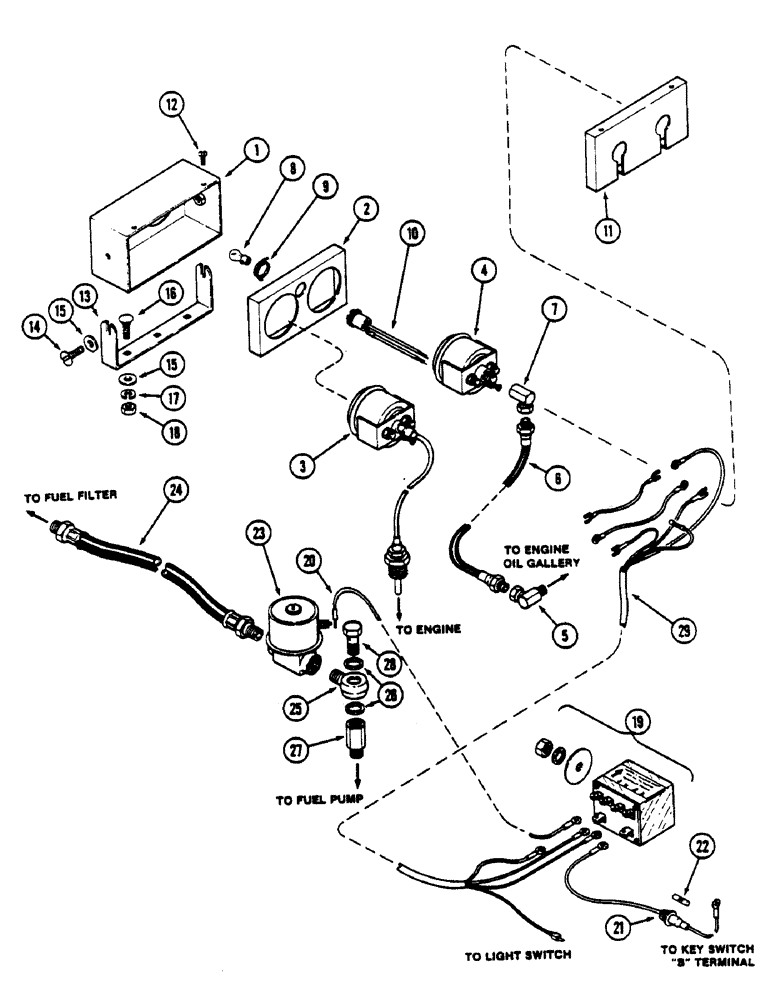 Схема запчастей Case IH 4690 - (4-086) - ENGINE AUTOMATIC SHUT OFF KIT (04) - ELECTRICAL SYSTEMS