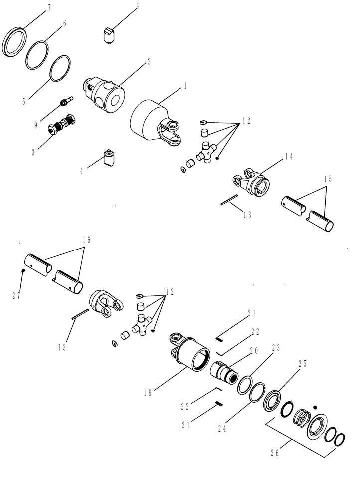 Схема запчастей Case IH 420 - (09A-08) - DRIVE SHAFT - MAIN DRUM, 4 ROW WIDE (13) - PICKING SYSTEM