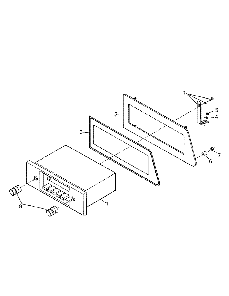 Схема запчастей Case IH KP-1400 - (01-16) - RADIO AND MOUNTING, PANASONIC AM-FM STEREO RADIO (10) - CAB