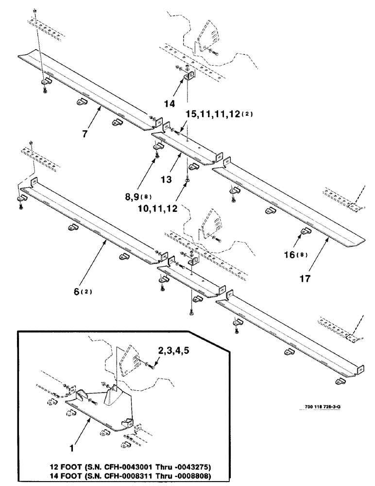 Схема запчастей Case IH 8360 - (7-10) - WEAR PLATE ASSEMBLIES (09) - CHASSIS