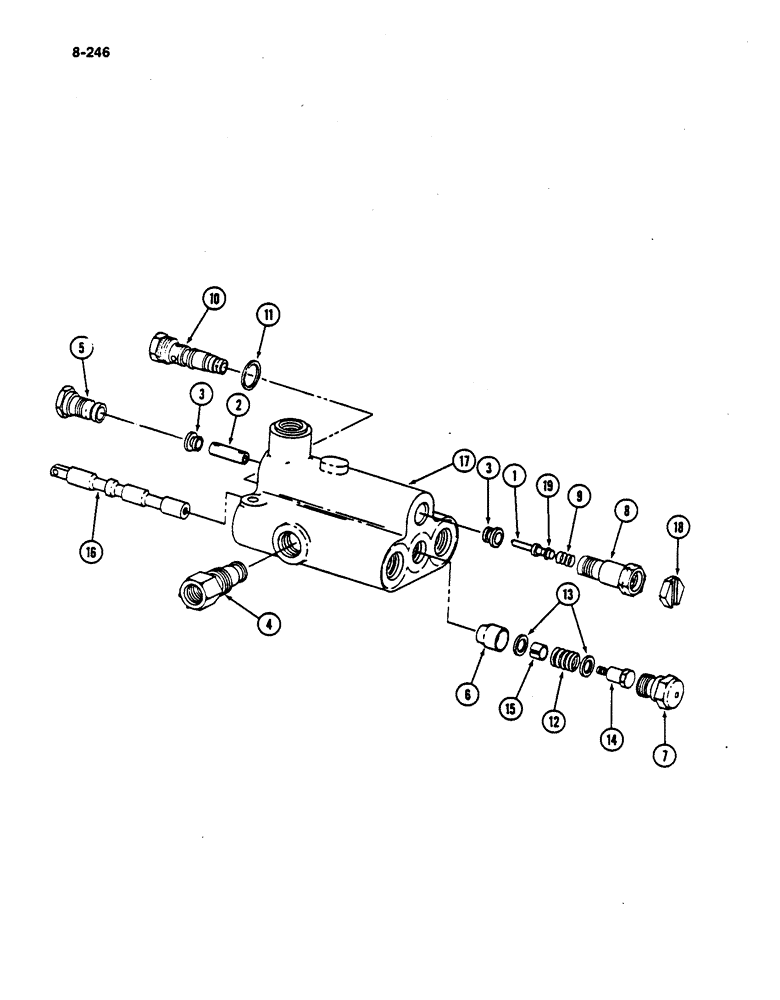 Схема запчастей Case IH 782 - (8-246) - BASKET CONTROL VALVE (07) - HYDRAULICS