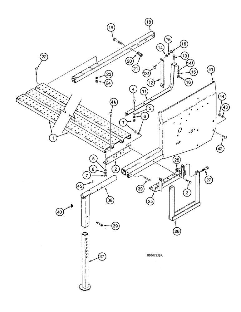 Схема запчастей Case IH 5400 - (9-04) - FOOTBOARD, SUPPORT STAND (GRAIN DRILLS BSN CKB0030000) (09) - CHASSIS