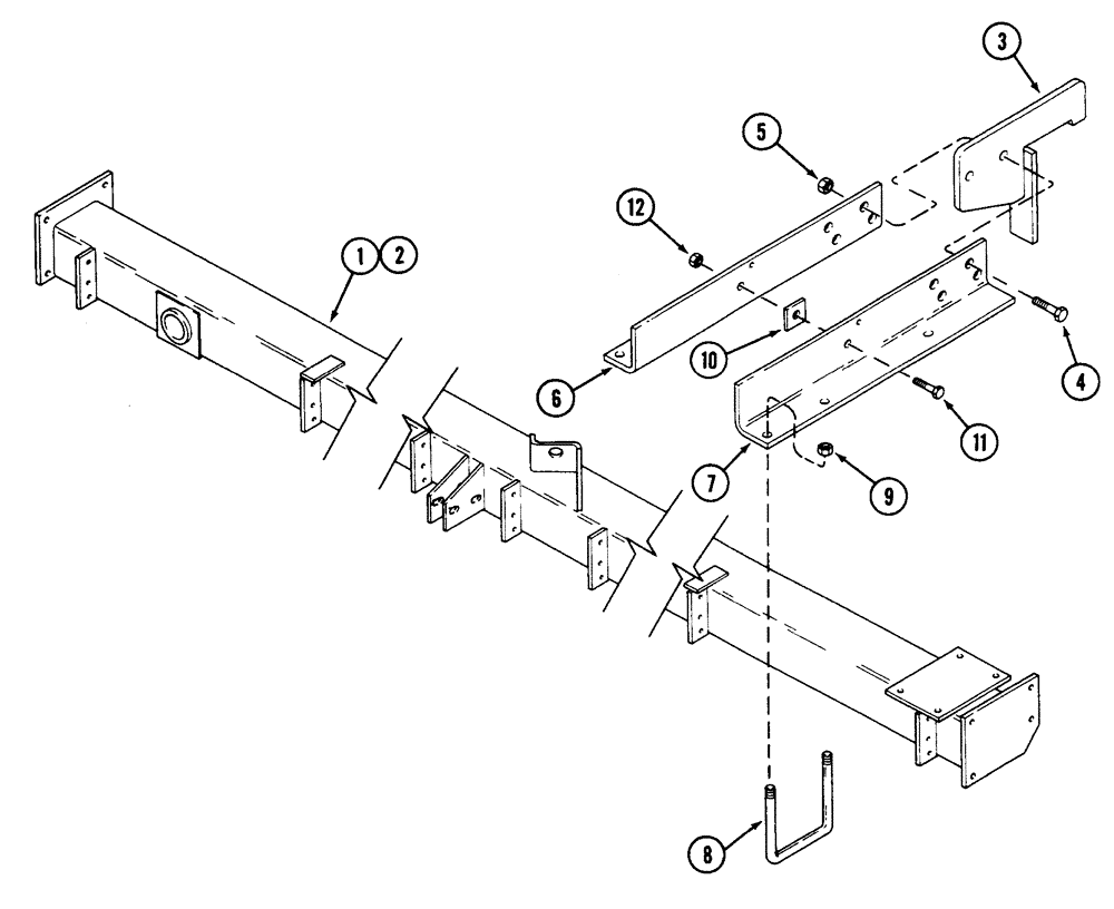 Схема запчастей Case IH 5500 - (9-06) - WING FRAME AND LATCH (09) - CHASSIS