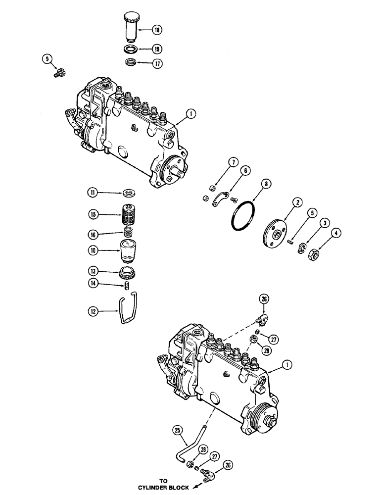 Схема запчастей Case IH 2590 - (3-56) - FUEL INJECTION PUMP, 504BDT, DIESEL ENGINE (03) - FUEL SYSTEM