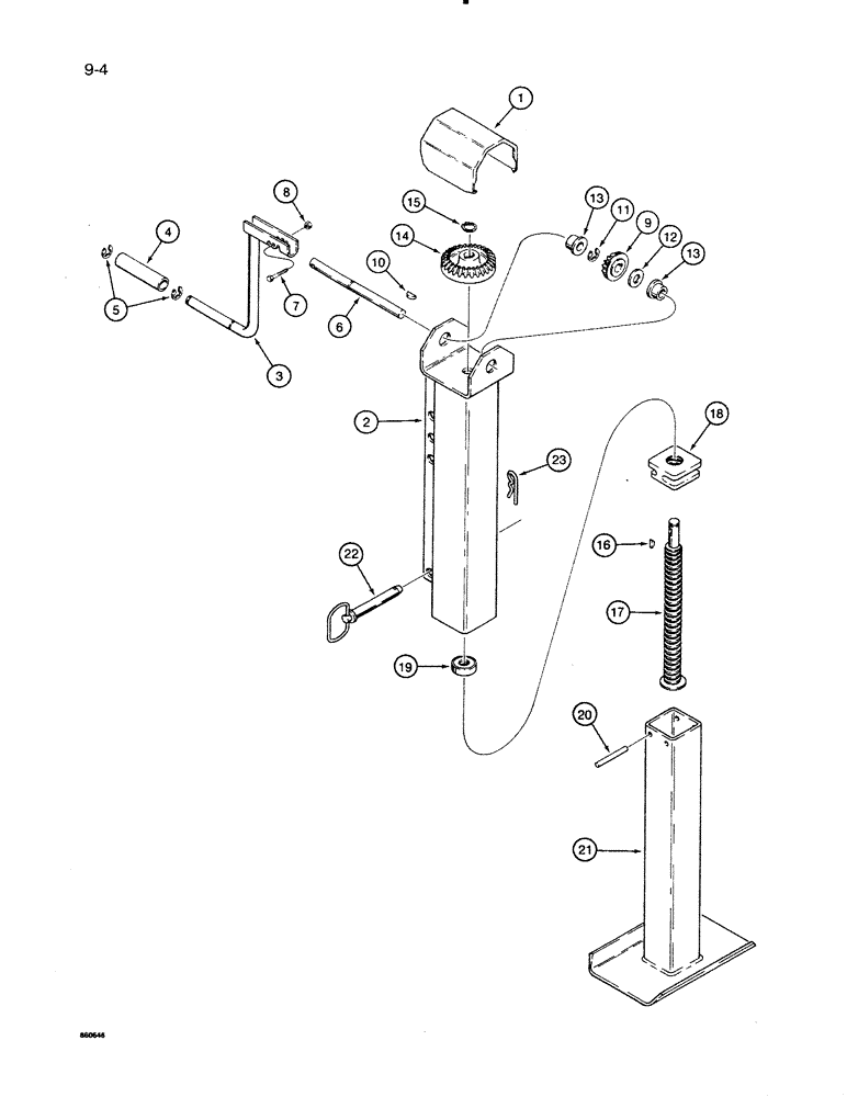 Схема запчастей Case IH 8500 - (9-004) - CART FRAME JACK (09) - CHASSIS/ATTACHMENTS