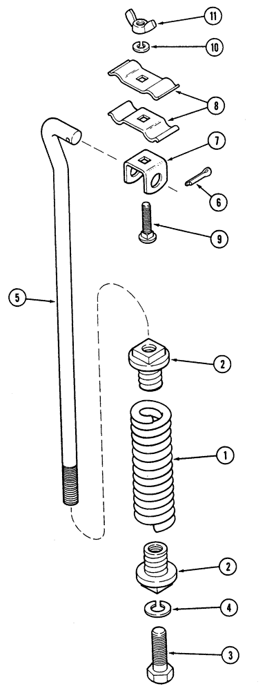 Схема запчастей Case IH 5300 - (8-44) - HYDRAULIC HOSE SUPPORT (08) - HYDRAULICS