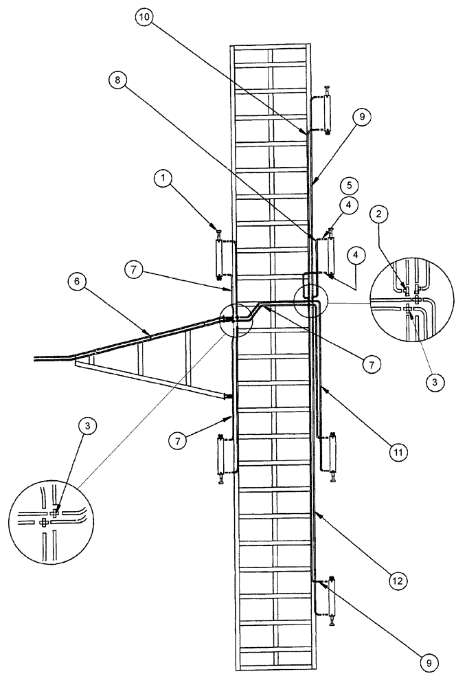 Схема запчастей Case IH ATX - (08-20) - HYDRAULIC WING LIFT SYSTEM, 4812 DRILL - 3 RANK, 5 PLEX (08) - HYDRAULICS