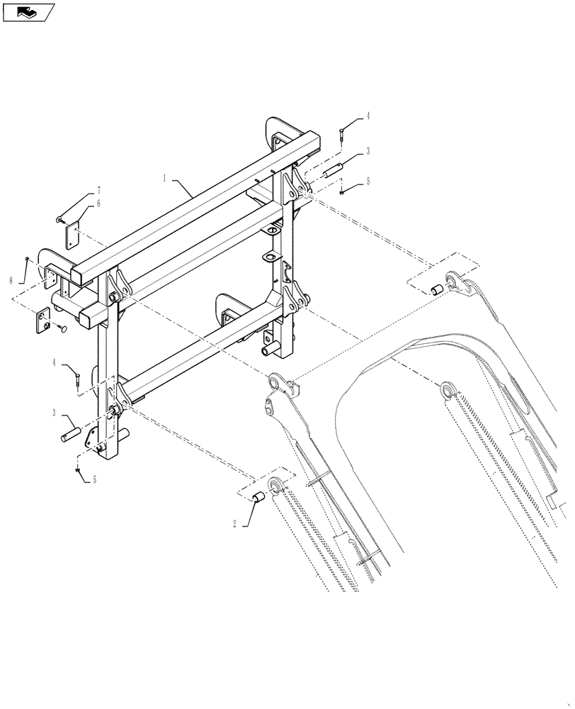 Схема запчастей Case IH 4420 - (08-005[02]) - MAST MOUNTING, 120 BOOM, ASN Y9T026173 (09) - BOOMS