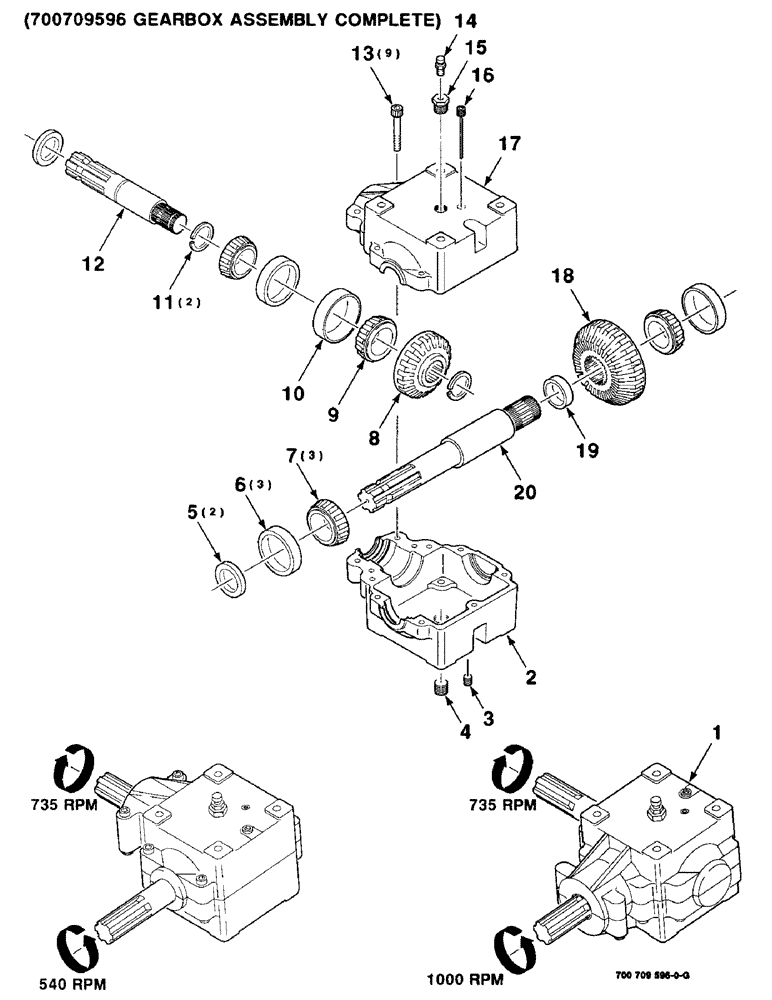 Схема запчастей Case IH 8480 - (2-08) - GEARBOX ASSEMBLY, 700709596 GEARBOX ASSEMBLY COMPLETE Driveline