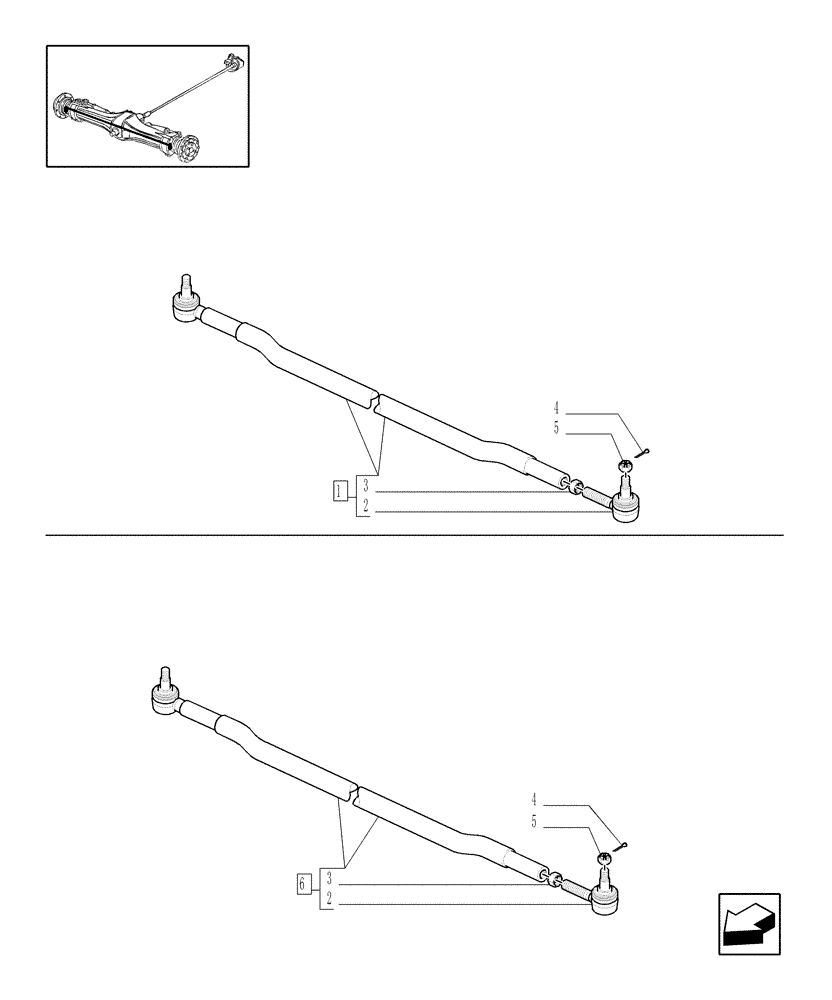 Схема запчастей Case IH MXU110 - (1.40.0/04) - 4WD FRONT AXLE - LINK (04) - FRONT AXLE & STEERING