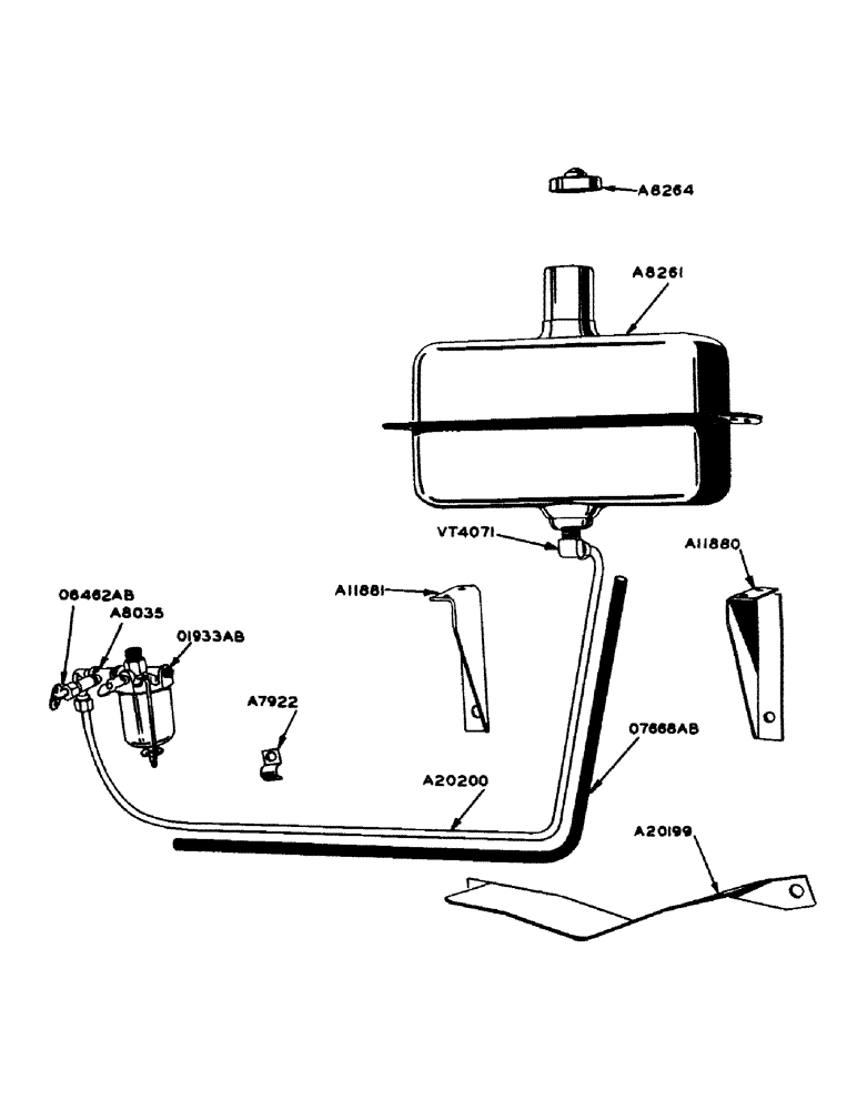 Схема запчастей Case IH 700 - (028) - POWRDYNE GAS ENGINE, STARTING TANK FOR LOW COST FUEL (02) - ENGINE