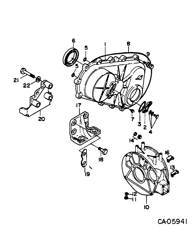 Схема запчастей Case IH 4155 - (12-07) - POWER, TIMING GEAR AND FLYWHEEL HOUSING (04) - Drive Train