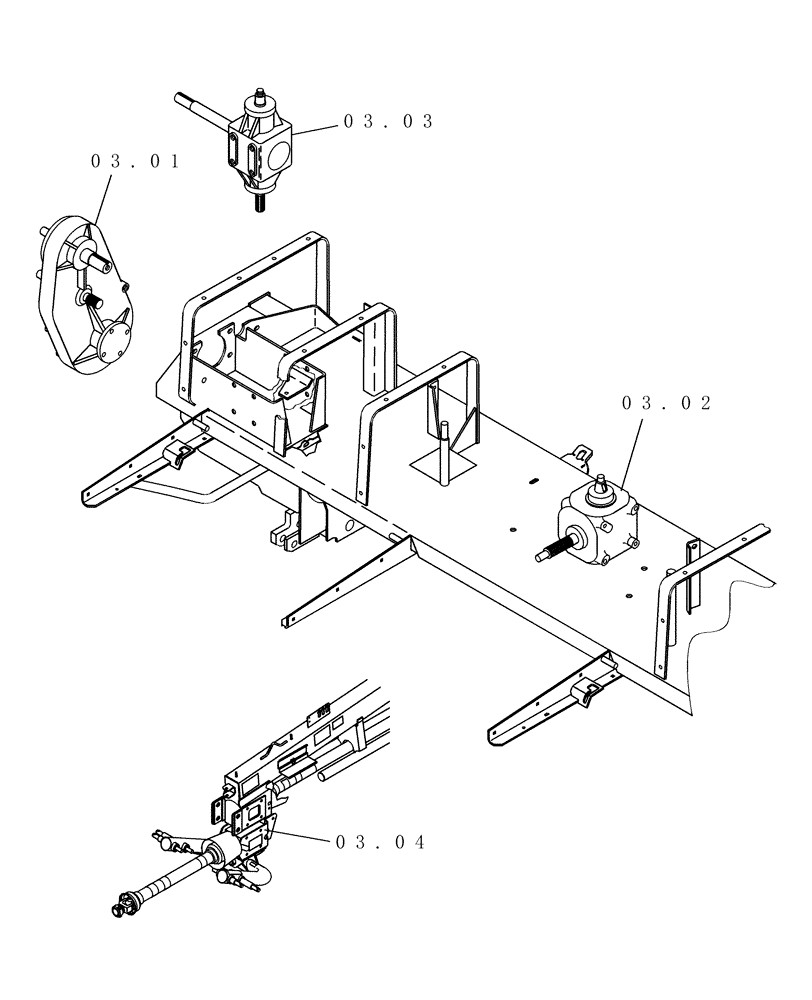 Схема запчастей Case IH DCX161 - (03.00) - GEARBOXES - PICTORIAL INDEX (03) - MAIN GEARBOX