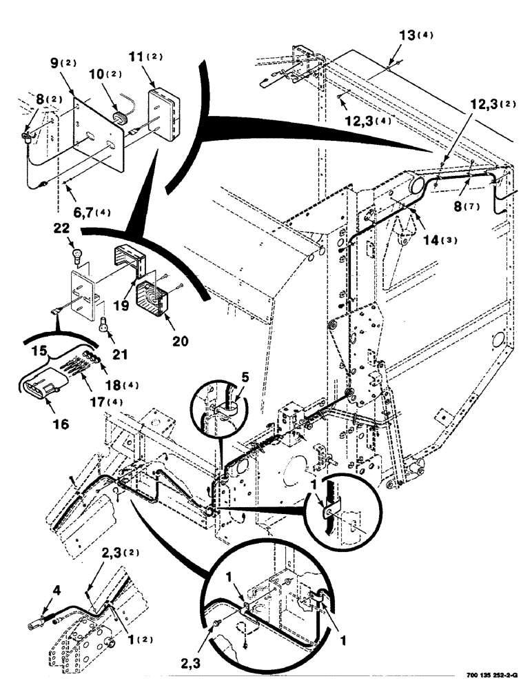 Схема запчастей Case IH RS451 - (4-12) - ELECTRICAL ASSEMBLY, TAILLIGHTS (06) - ELECTRICAL