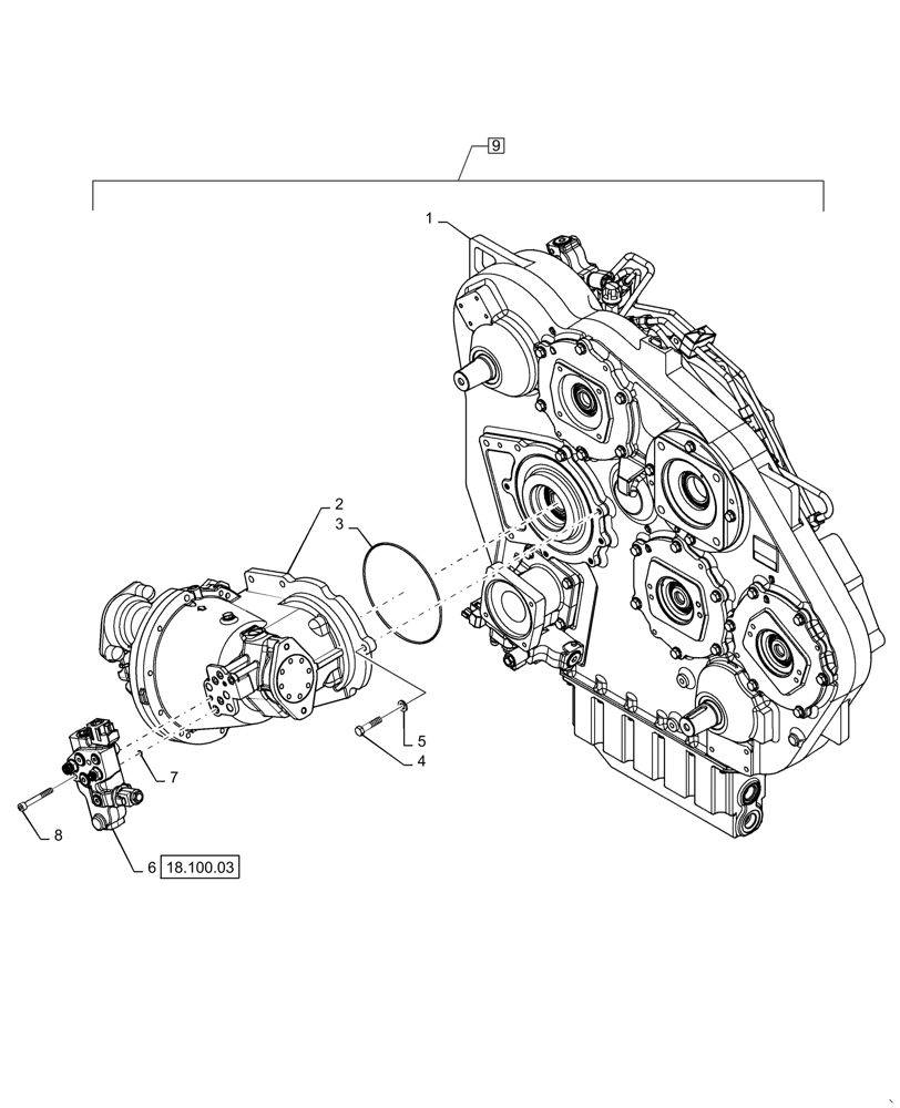 Схема запчастей Case IH 7230 - (60.150.01[01]) - GEARBOX, FEEDER/HEADER, W/PTO, FIXED SPEED (RWLD & EU ONLY) (60) - PRODUCT FEEDING