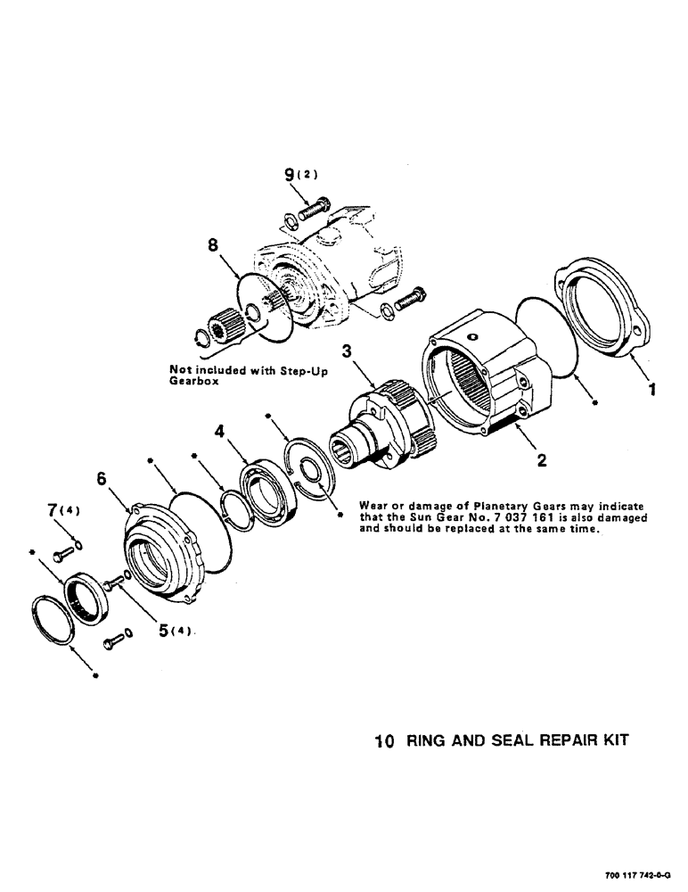 Схема запчастей Case IH SC412 - (8-08) - GEARBOX STEP-UP ASSEMBLY (540 RPM PUMP), (700712138 GEARBOX ASSEMBLY COMPLETE) (08) - HYDRAULICS