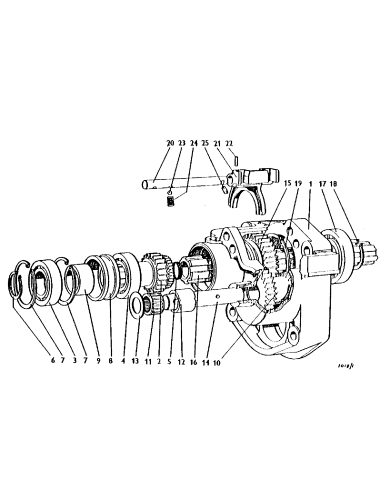 Схема запчастей Case IH 1200 - (030) - 12-SPEED GEARBOX, OPTIONAL EQUIPMENT Gearbox