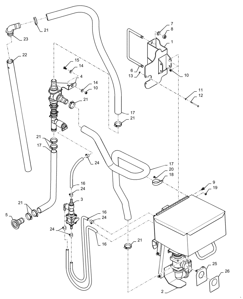 Схема запчастей Case IH SPX3320 - (11-030) - CHEMICAL INDUCTOR GROUP Options