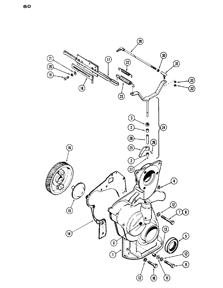 Схема запчастей Case IH 530 - (060) - GOVERNOR, TIMING GEAR COVER, 530 SERIES, 159 SPARK IGNITION ENGINE (02) - ENGINE