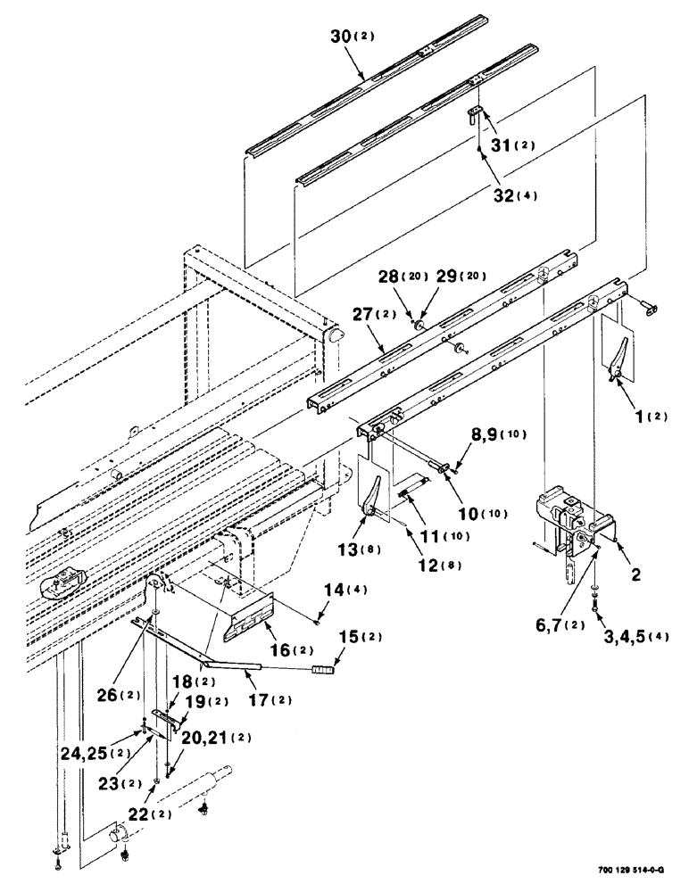 Схема запчастей Case IH 8575 - (7-06) - BALE EJECTOR ASSEMBLY (12) - MAIN FRAME