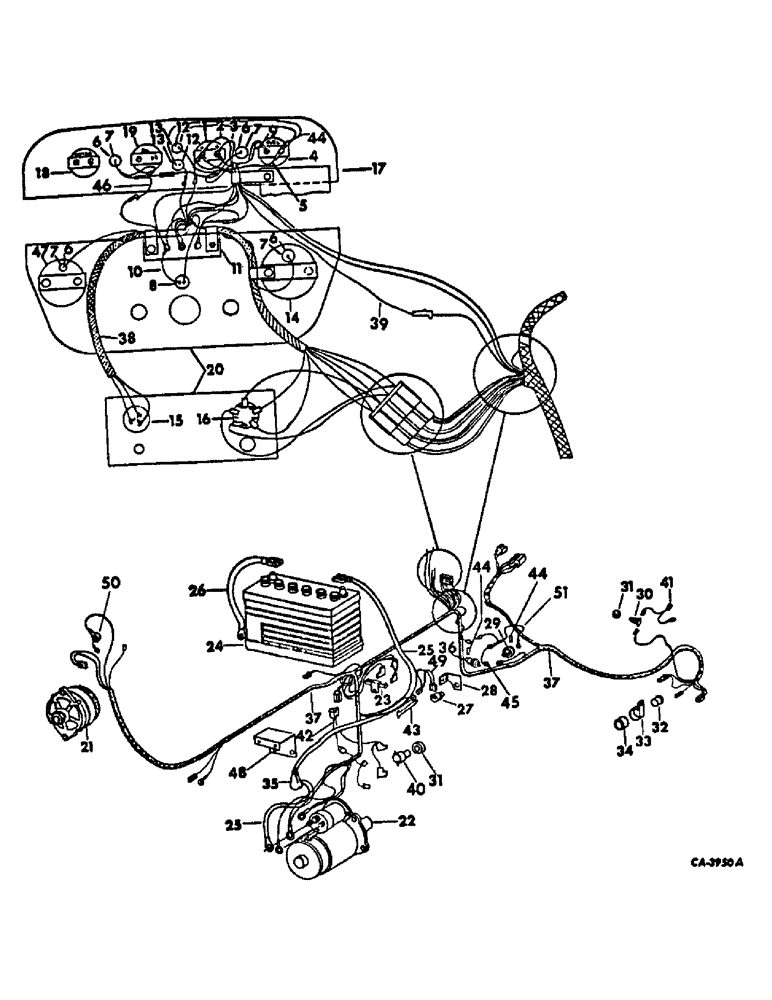 Схема запчастей Case IH 574 - (08-12) - ELECTRICAL, BASIC GASOLINE ENGINE TRACTORS WIRING (06) - ELECTRICAL