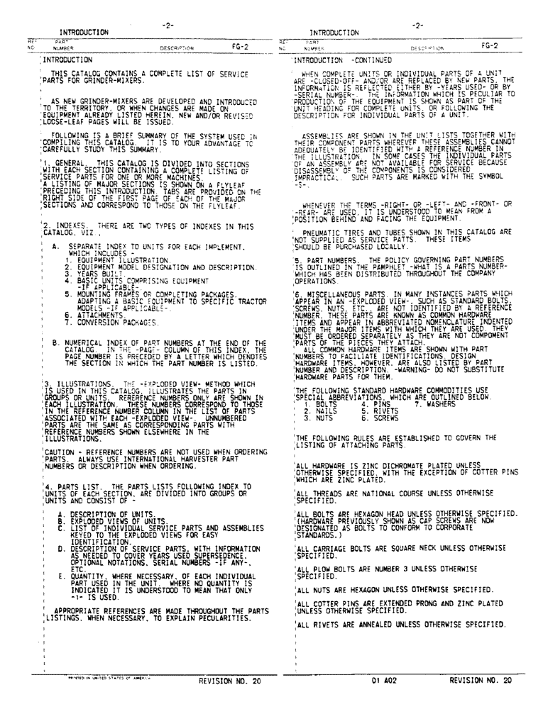 Схема запчастей Case IH 1050 - (2) - INTRODUCTION 