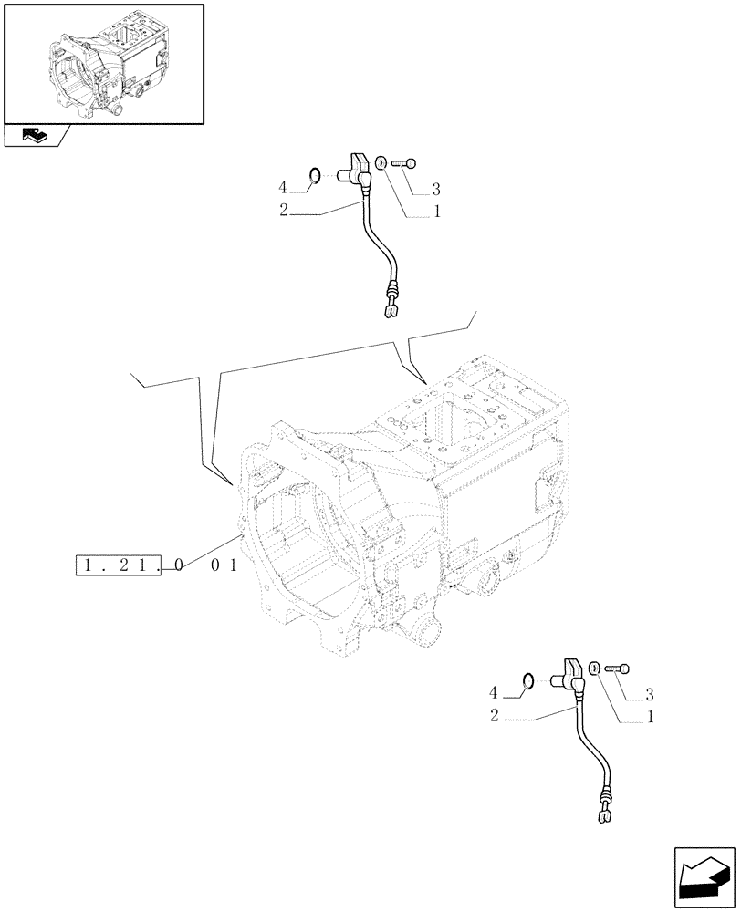 Схема запчастей Case IH PUMA 180 - (1.75.0[03]) - GEARBOX HOUSING SENSORS AND SWITCHES (06) - ELECTRICAL SYSTEMS