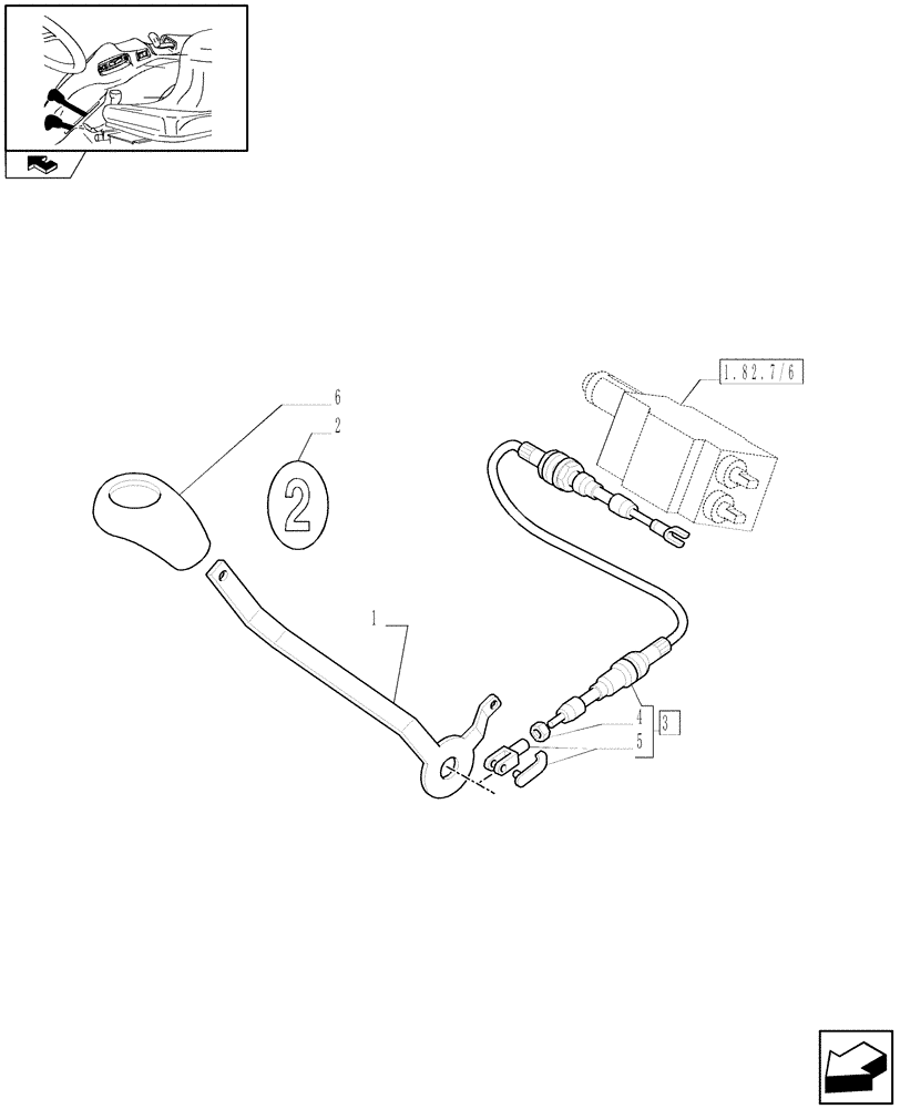 Схема запчастей Case IH FARMALL 75C - (1.92.82/01[02]) - 2 REAR REMOTE VALVES - LEVERS (10) - OPERATORS PLATFORM/CAB