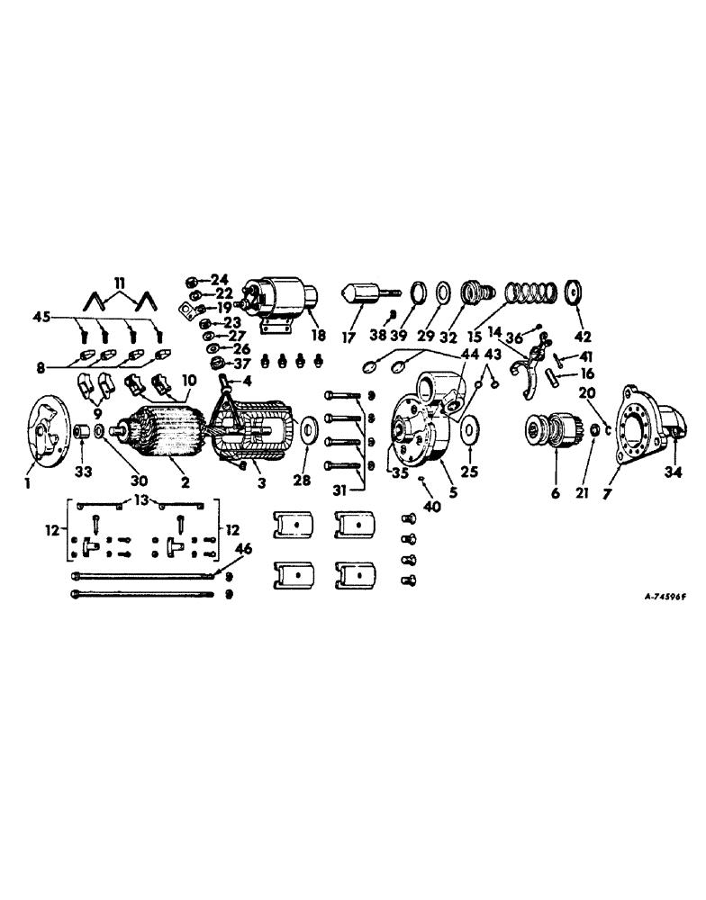 Схема запчастей Case IH 664 - (08-04) - ELECTRICAL, CRANKING MOTOR, DELCO REMY (06) - ELECTRICAL