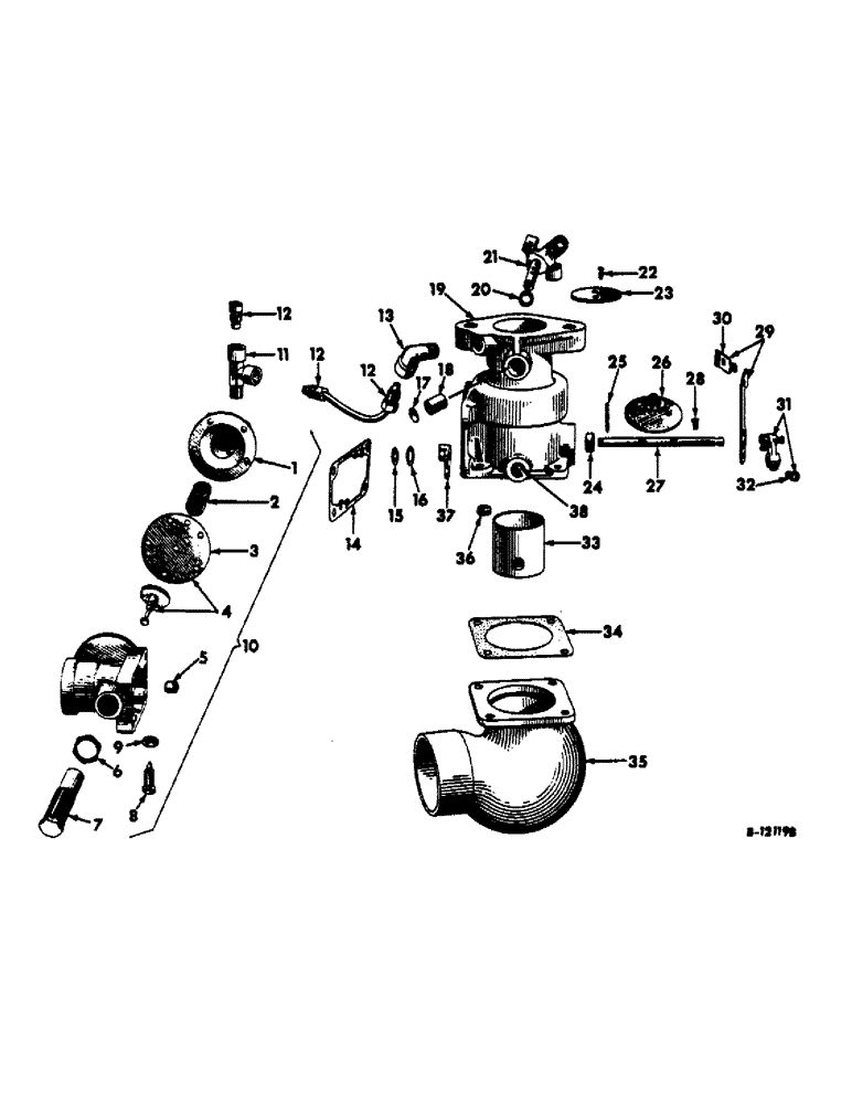 Схема запчастей Case IH 560 - (040) - FUEL SYSTEM, CARBURETOR, L.P. GAS ENGINE TRACTORS (02) - FUEL SYSTEM