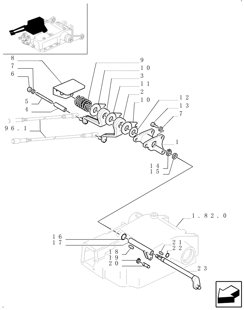 Схема запчастей Case IH JX80U - (1.82.5[01]) - LIFT - CONTROL PARTS (07) - HYDRAULIC SYSTEM