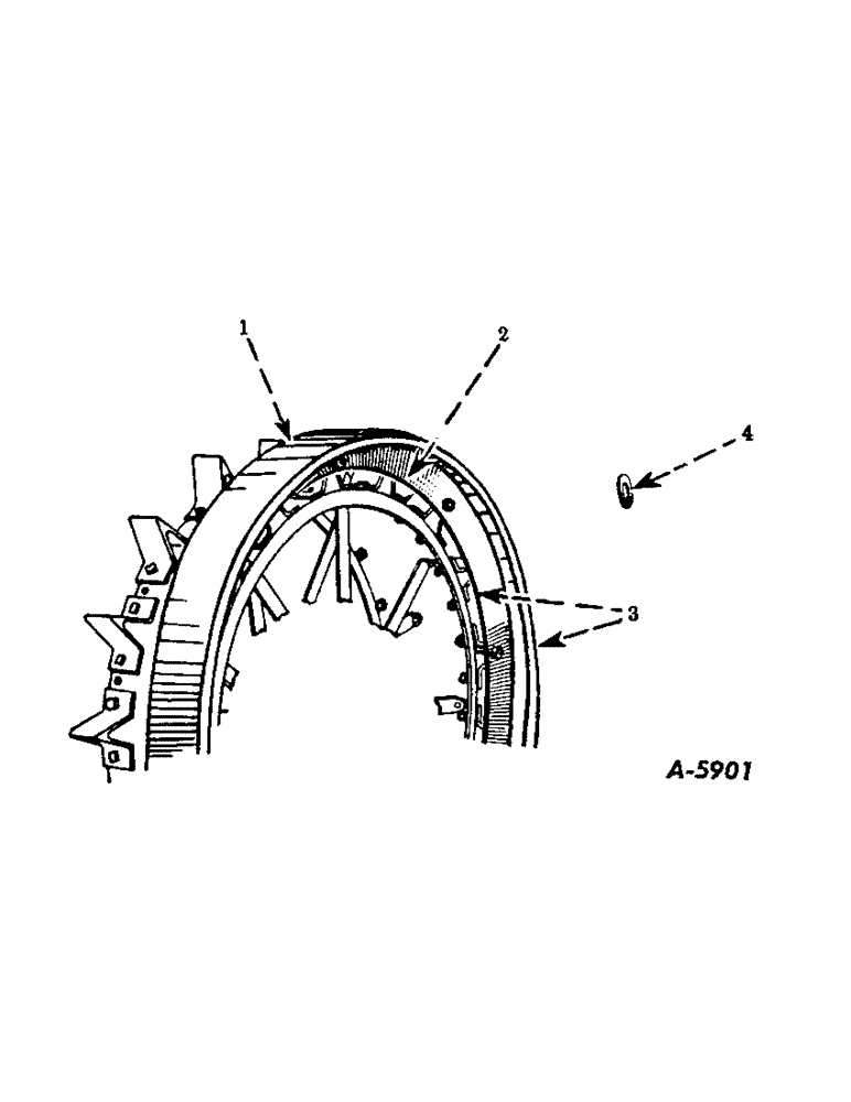 Схема запчастей Case IH FARMALL M - (334) - ATTACHMENTS, OVERTIRE WITH RIM, SPECIAL, "M" AND "MD" Attachments