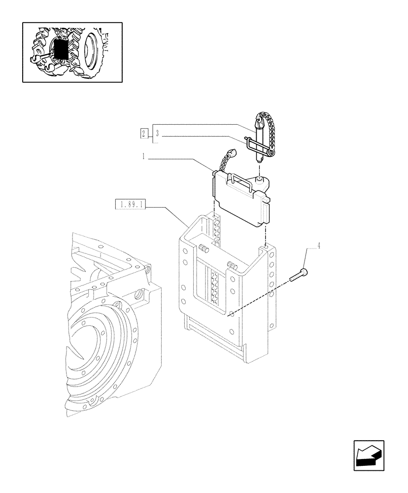 Схема запчастей Case IH MXM140 - (1.89.1/02) - (VAR.947) TOW-BAR, CATEGORY "D3" FOR SLIDING SUPPORT (09) - IMPLEMENT LIFT