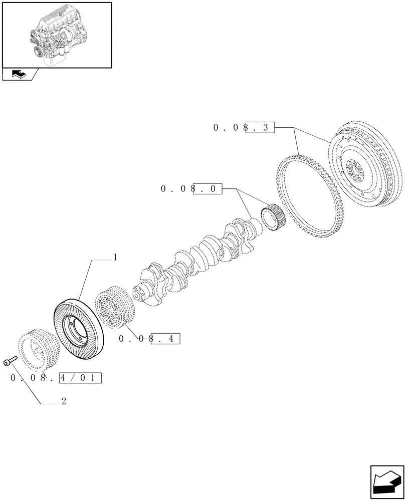 Схема запчастей Case IH F3AE0684P E909 - (0.08.42) - DAMPER (504162438) 