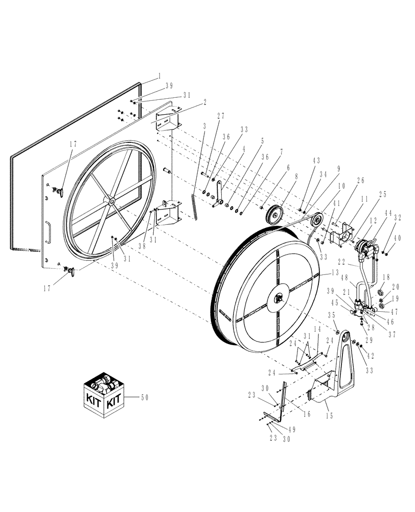 Схема запчастей Case IH AFX8010 - (B.50.A.25.58[5]) - DUSTSCREEN DOOR ASSY - EU B - Power Production