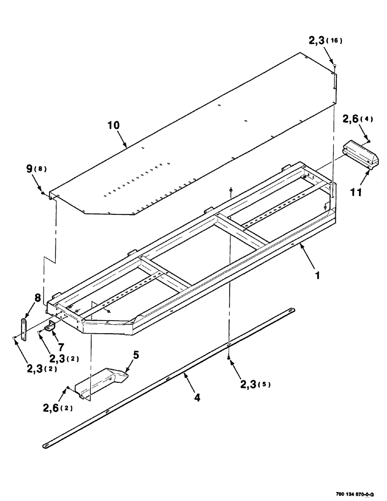 Схема запчастей Case IH 8575 - (10-012) - WING CART ASSEMBLY (LEFT) Accumulator