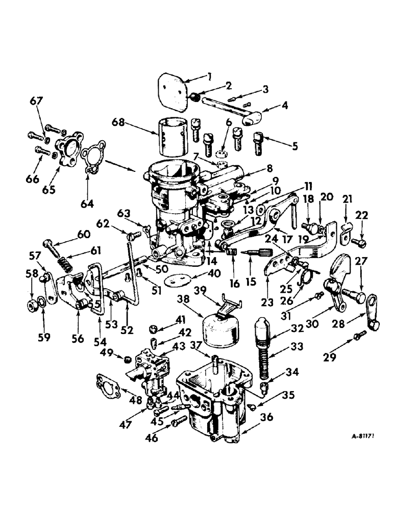 Схема запчастей Case IH B414 - (032) - FUEL SYSTEM, CARBURETOR, BC-144/3525 UP (02) - FUEL SYSTEM