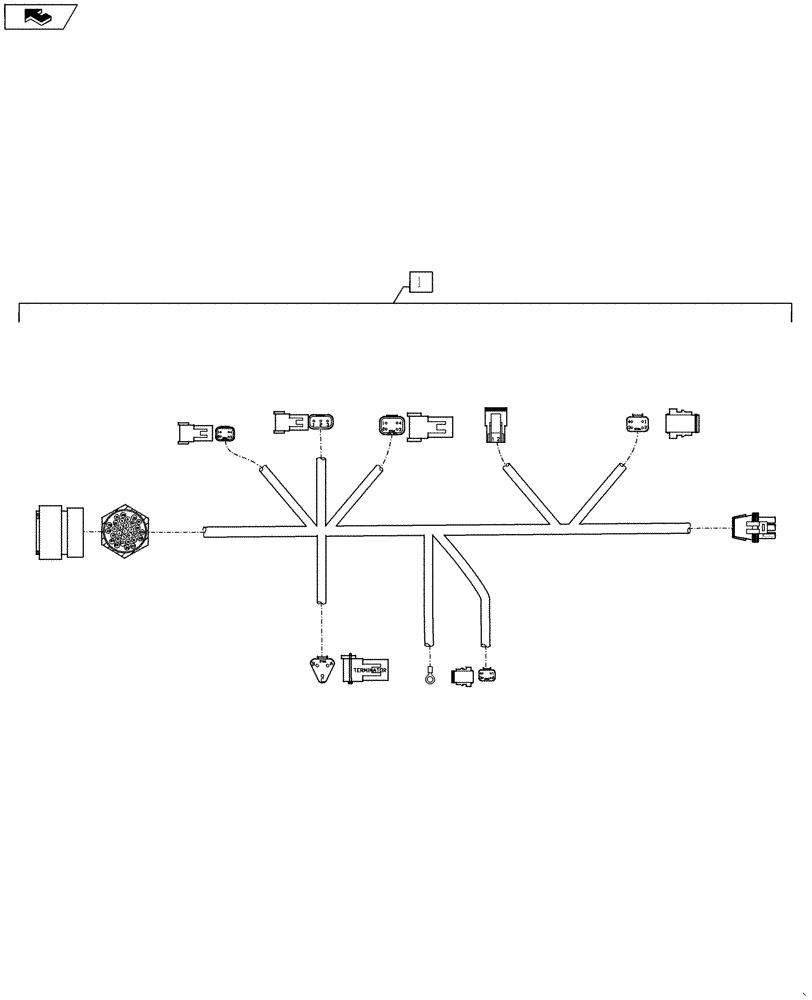 Схема запчастей Case IH 3230 - (55.100.16) - HARNESS, OUTSIDE AUTO GUIDANCE (55) - ELECTRICAL SYSTEMS