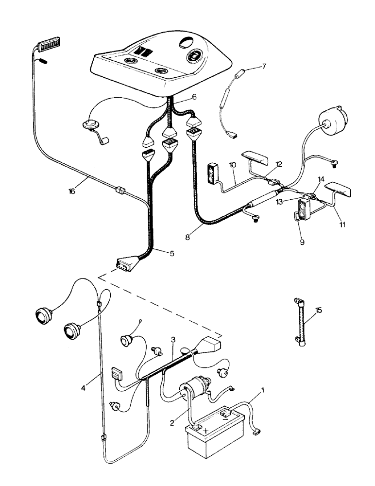 Схема запчастей Case IH 996 - (M09-1) - ELECTRICAL EQUIPMENT, ELECTRICAL WIRING (06) - ELECTRICAL SYSTEMS