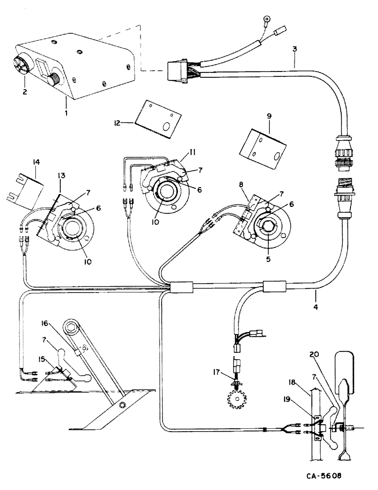 Схема запчастей Case IH 1460 - (08-27) - ELECTRICAL, SHAFT SPEED MONITOR CONTROL, S/N 1500 AND BELOW (06) - ELECTRICAL